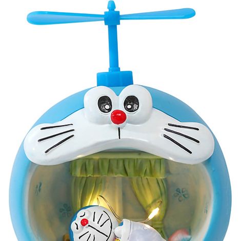 Blaues Nachtlicht aus Kunstharz für Kinder, mit einem schlafenden Doraemon-Motiv, dekoratives Sparschwein, perfekt als Geschenk für Kindergeburtstage, inklusive Batterie. (1/3)
