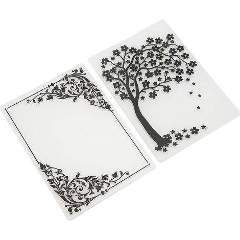 2 types de plaques en plastique pour gaufrage, motifs décoratifs pour scrapbooking et travaux manuels créatifs (1/5)