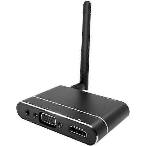 Adaptateur d'affichage sans fil Wi-Fi HD HDMI VGA AV Miracast AirPlay DLNA compatible avec la duplication d'écran des iPhone XR iOS et des téléphones Android. WHBYV (1/4)