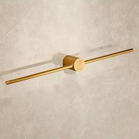 Barra portasciugamani bagno oro satinato accessori per il bagno in ottone, interni dal design moderno, asciugamano risparmio di spazio (60 cm) (1/5)