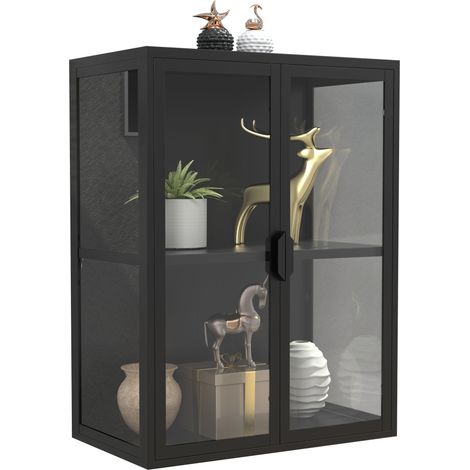 Gabinete de exhibición de pared colgando vitrina de vidrio Flokas M 80x60x35 - VCM