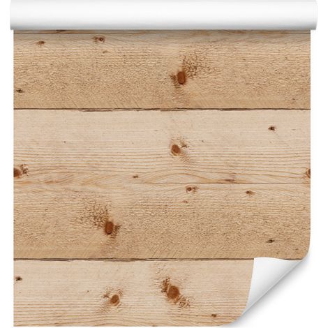 Papel pintado con diseño de tablones horizontales de madera para salón y dormitorio, 50x1000 cm. (1/5)