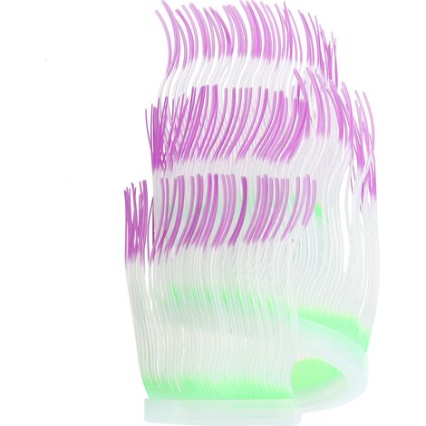 Aquarium artificiel en Silicone, corail, anémone de mer, plante d'eau, ornement de paysage, accessoire de décoration, violet, 50cm (1/5)