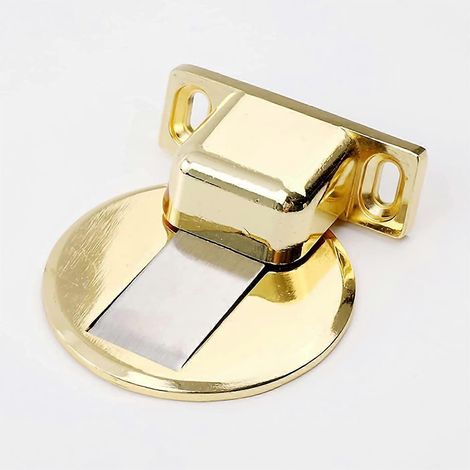 Magnetischer Türstopper zur Bodenmontage, kein Bohren erforderlich, selbstklebend, gebürsteter Edelstahl (1/5)