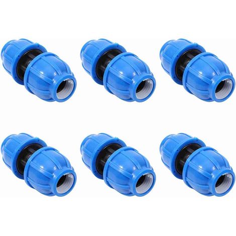 5 Pièces Raccord Droit, Connecteur Tuyau PE 20mm, Adaptateur Eau PPR PVC, Pour Plomberie Domestique (1/5)