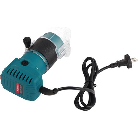 Défonceuse électrique 800W bleue, 6 vitesses, rainurage, coupe, surfaçage et sculpture sur bois, machine à lamper (1/5)