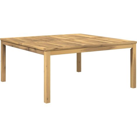 Table basse Blanc 100 x 100,5 x 45 cm Bois d'Acacia Massif vidaXL