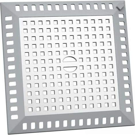 Lntyq Attrape Cheveux Douche 12,2 x 12,2 cm Filtre Evier Cuisine de Carré en Acier Inoxydable Argenté Grille Evier Anti-Obstruction pour Douche de Salle de Bain, pour Salle de Bain et Cuisine (1/5)