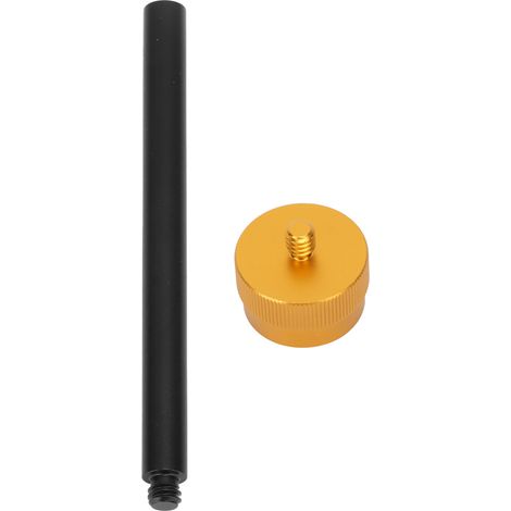 Support de lampe réservoir aluminium, tige extensible filetage 1/4, adaptateur plat pour réchaud camping extérieur, noir et doré (1/5)