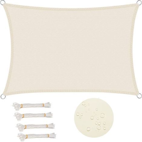 Garden FutureBeijiyi – Voile d'ombrage rectangulaire 3x5 m – Imperméable 93% UV – Résistant à l'eau – Installation facile avec anneaux inox – Pour jardin et camping (1/5)