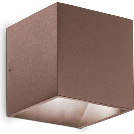 Applique Da Parete Contemporaneo Rubik Alluminio Coffee Led 8,5W 4000K Ip54