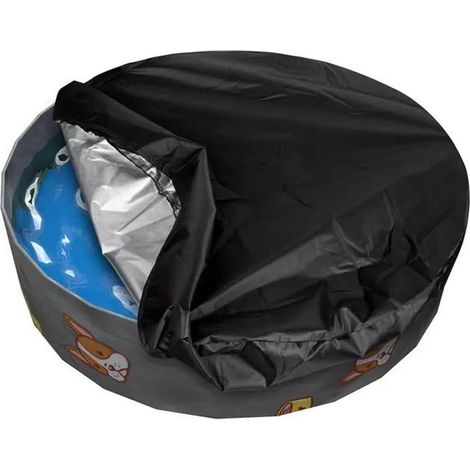 Housse de piscine d'extérieur pliable – 45030cm – Couverture ronde pour chien résistante aux UV – Idéale pour les piscines pour chiens/jacuzzi/enfants – Étanche à la poussière et à l'eau(210D) (1/5)