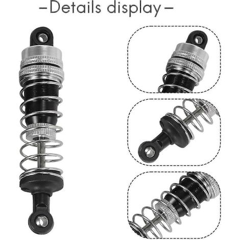 4 amortisseurs hydrauliques à capuchon en aluminium améliorés, compatibles avec les pièces détachées pour voitures RC 1/16 HBX 16889 et M16100A.