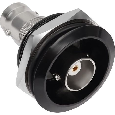 BNC Fixation filetée Rond Adaptateur BNC Femelle à Femelle Panneau Montage Connecteur BNC Surveillance Prise Module, 75 Ohm, pour vidéo Surveillance système, sécurité caméra système CATV (1/5)