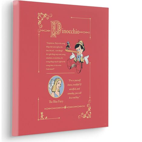 Komar Canvasbild Pinocchio Vice Versa - 40 x 40 cm - Bild auf Keilrahmen - für Kinderzimmer - klassischer Stil (1/2)