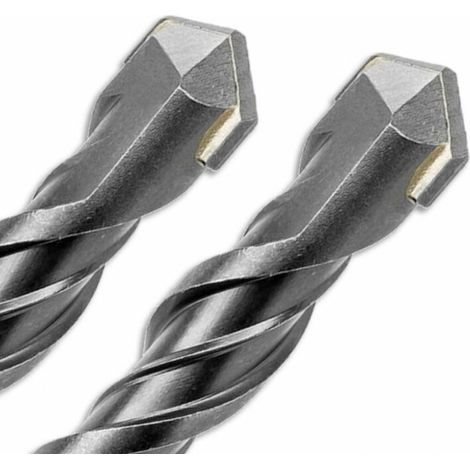 Diamwood – Lot de 2 forets béton SDS+ D. 6,5 mm x Lu. 100 mm x Lt. 160 mm – 2 taillants pour béton – Acier haute qualité (1/4)