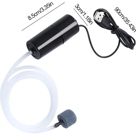 Mini pompe à oxygène rechargeable USB pour poissons, accessoires d'aquarium (1/5)