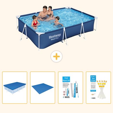 Bestway Bestway Steel Pro Rectangulaire - 300x201x66 cm - 5-pièces S22715