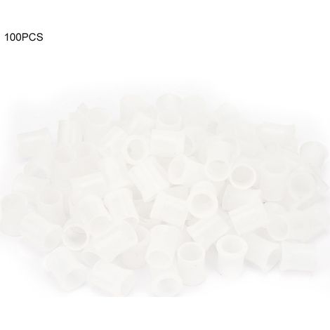 100 pièces Embouts de Pipe Jetables en Caoutchouc, Embout Bouche pour Fumeur Noir/Blanc Tige Tuyau (4) (1/5)