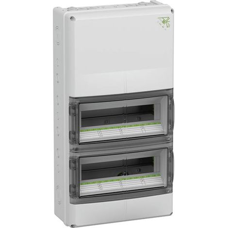 Spelsberg Miniquadro elettrico, grigio, grado di protezione IP65, ventilato, 28 TE, resistenza agli urti IK08, classe di protezione II, Tensione nominale 400V AC, DLG, privo di alogeni, 73362811