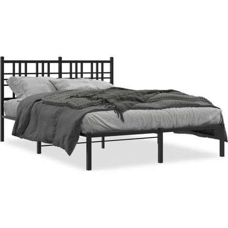 Maison Exclusive - Estructura cama sin colchón con cabecero metal