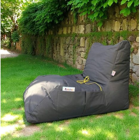 Pouf bain de soleil XXL imperméable – gris ARTA (1/3)