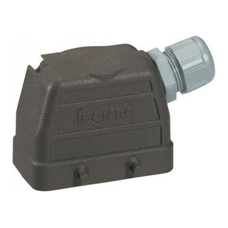 Connecteur male multipole 16A 32P+T 500V capot sortie droite HYPRA LEGRAND 052634 (1/2)