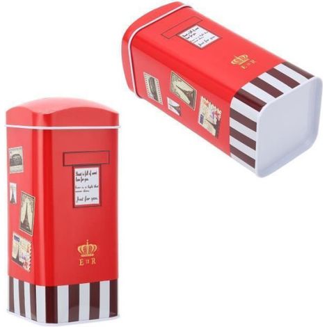 Tirelire de boîte aux lettres - - Modèle contemporain - Couleurs vives - Fer - 16x7 cm (1/4)