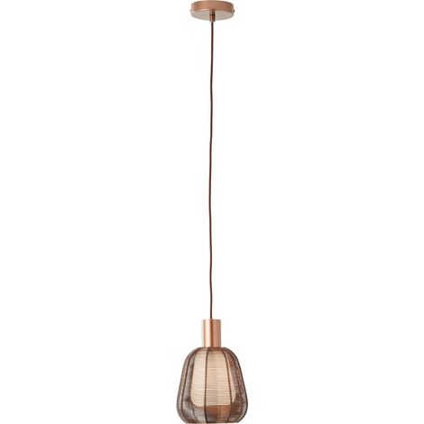 Brilliant Lamp Wallace suspension à 1 lampe café aluminium foncé marron 1x A60, E27, 40 W