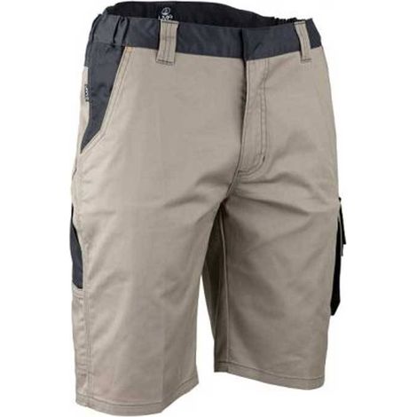 Bermuda homme multipoches bicolore Chiron beige/gris LMA - Couleur Beige/gris - Taille Vêtement 46