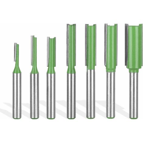 Fräser für die Holzbearbeitung, 6-mm-Schaft, 3, 4, 5, 6, 8, 10, 12 mm, Hartmetall, 7-teilig