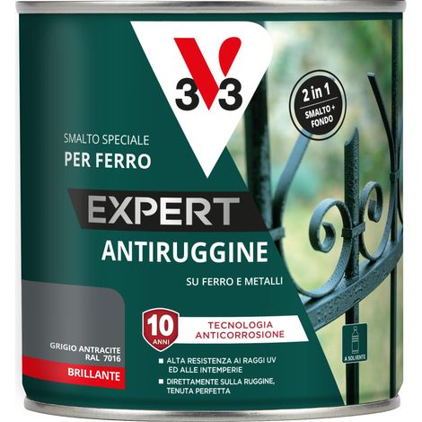 V33 Vernis pour fer antirouille gris anthracite 0,5 l (1/2)
