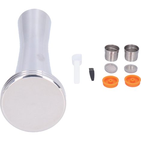 Filtre à café réutilisable en inox pour capsules Illy, doseur acier inoxydable, compatible machine, accessoire barista pour maison, bureau et café, sans papier, économique et écologique.