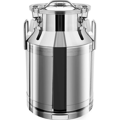 Bidon à lait 30L – Acier inoxydable 201, 3 verrous, joint silicone, étanche – Pour stockage liquides et solides (1/5)