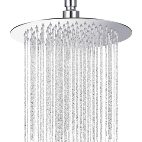 Pommeau de douche 25 cm en acier inoxydable 304 – 125 jets en silicone – Finition chromée – Rotatif 360° – Installation facile G1/2' (1/5)