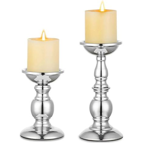 2PCS chandeliers de fer pour le dîner américain décoré en argent (1/5)