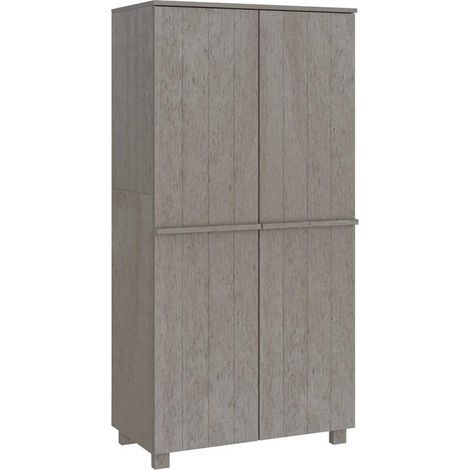 Maison Exclusive - Armadio HAMAR Grigio Chiaro 89x50x180 cm Legno Massello di Pino (1/5)