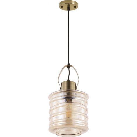 Zulaia Lampe pendante 1xe27 Bronze Reg.x31 de FABRILAMP. (1/2)
