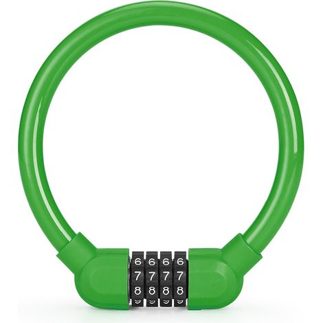 SHINING HOUSE Candado de código de cuatro dígitos para bicicleta antirrobo portátil para bicicleta, scooter eléctrico, remolque de bicicleta (1/4)