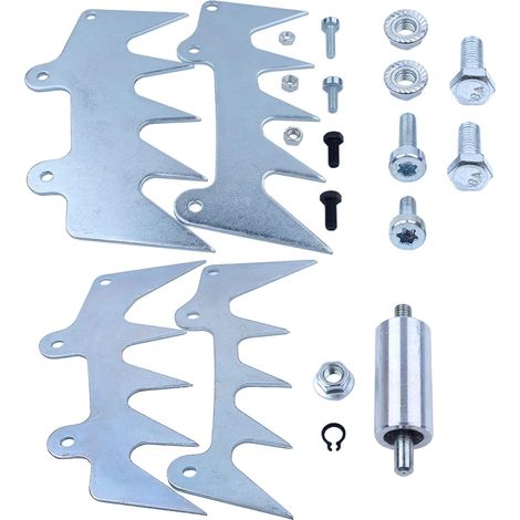 Deux types de jeux de clous d'abattage pour Stihl MS360 MS340 036 034 044 MS440 pour tronçonneuses, pic de pare-chocs (2 extérieurs 2 intérieurs), attrape-chaîne, jeu de vis. (1/5)