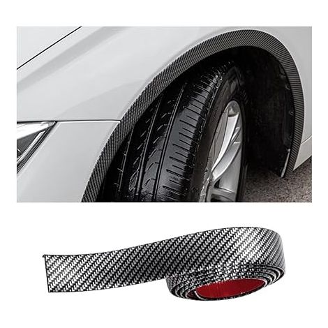 Autocollant Passage Roue, Protection Sourcil Voiture, Anti-Collision, Garniture Bord Évasée Pour Garde-Boue De Forme L (Fibre Carbone) (1/5)