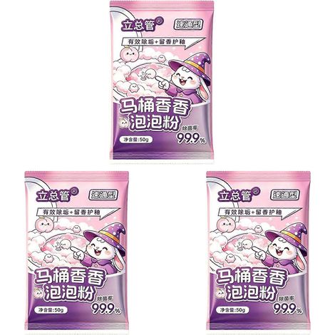 Poudre nettoyante pour cuvette de toilettes. Élimine facilement le calcaire, la rouille et les mauvaises odeurs. Compatible avec les fosses septiques. Lot de 3. (1/5)