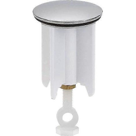 Universeller Spülbeckenstöpsel, 40 mm Ersatz-Abflussstopfen mit Klappe, höhenverstellbar, aus Messing, Gummi und Kunststoff, rostfrei und inklusive Dichtung, für Badezimmer. (1/5)