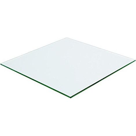 Table basse fixe carrée 80 x 80 cm – Verre trempé transparent avec bords polis épais – Épaisseur 0,9 cm pour résistance accrue – Meubletmoi (1/4)