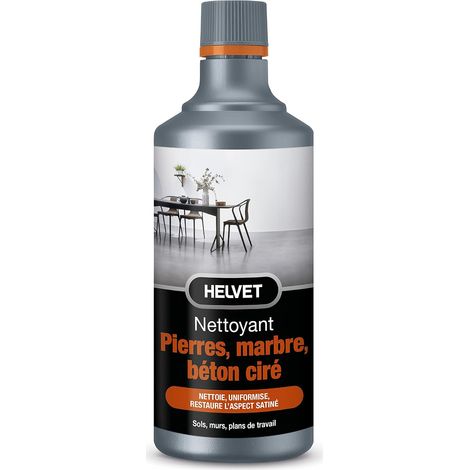 Nettoyant Spécial Marbre, Pierre Naturelle & Béton Ciré : Nettoie, Uniformise et Restaure l’Aspect Satiné de vos Murs, Sols & Plans de Travail– 1L (1/5)