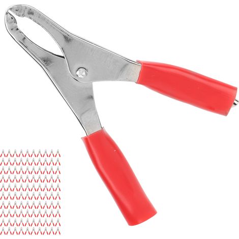 100 pinces isolées 20 A haute précision, élasticité de processus, gaine isolante en PVC pour test expérimental (WireRed) (1/5)