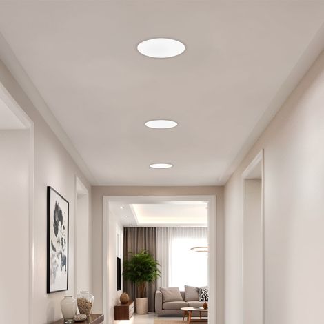 LEDKIA – Dalle LED ronde extra-plate 24W – Éclairage intérieur 2000 lumens – Couleur 5000K blanc froid – Installation facile Ø 275 mm