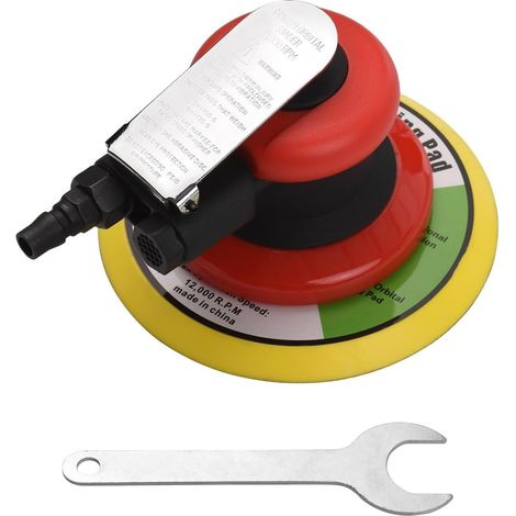 Ponceuse orbitale pneumatique meuleuse d'air 6 "/ 5 '' Polissage Excentrique sous Vide/rectifieuse Outils de ponçage à la Cire Voiture Mur Bois métal(6 inch) (1/5)