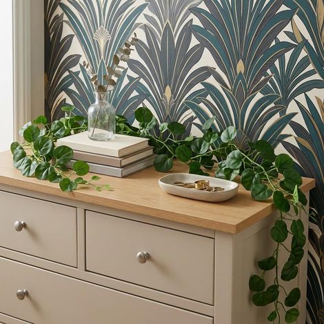 160cm Artificial Round Pilea Botanik Garland Hanging Decoration (1/4)