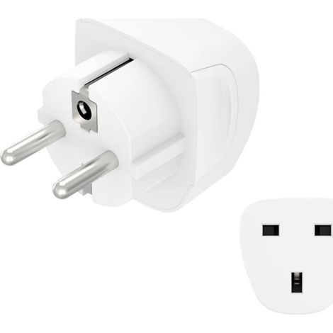 Hama 00223459 adattatore de spina elettrica Tipo E/F ibrida Tipo G (UK) White (1/4)